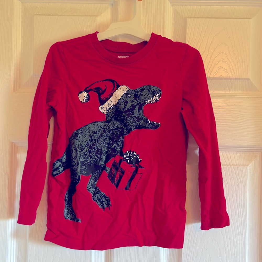 Boy’s Christmas Dino long sleeve shirt